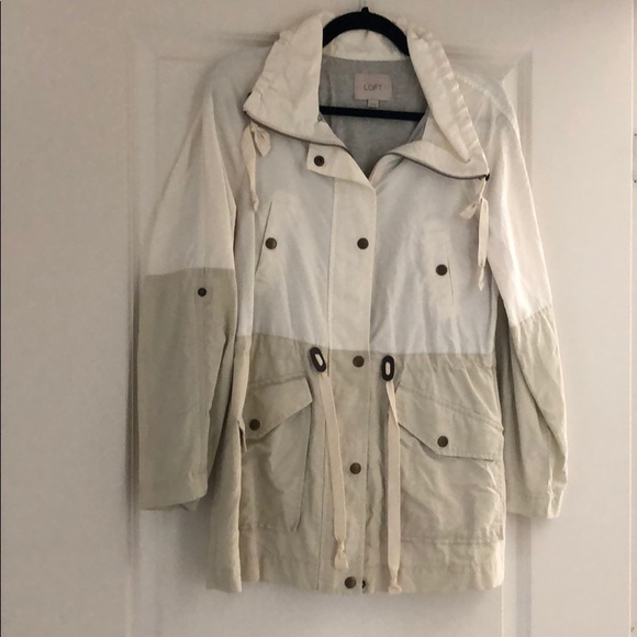 LOFT Jackets & Blazers - Loft Two Tone Utility Jacket Drawstring Waist